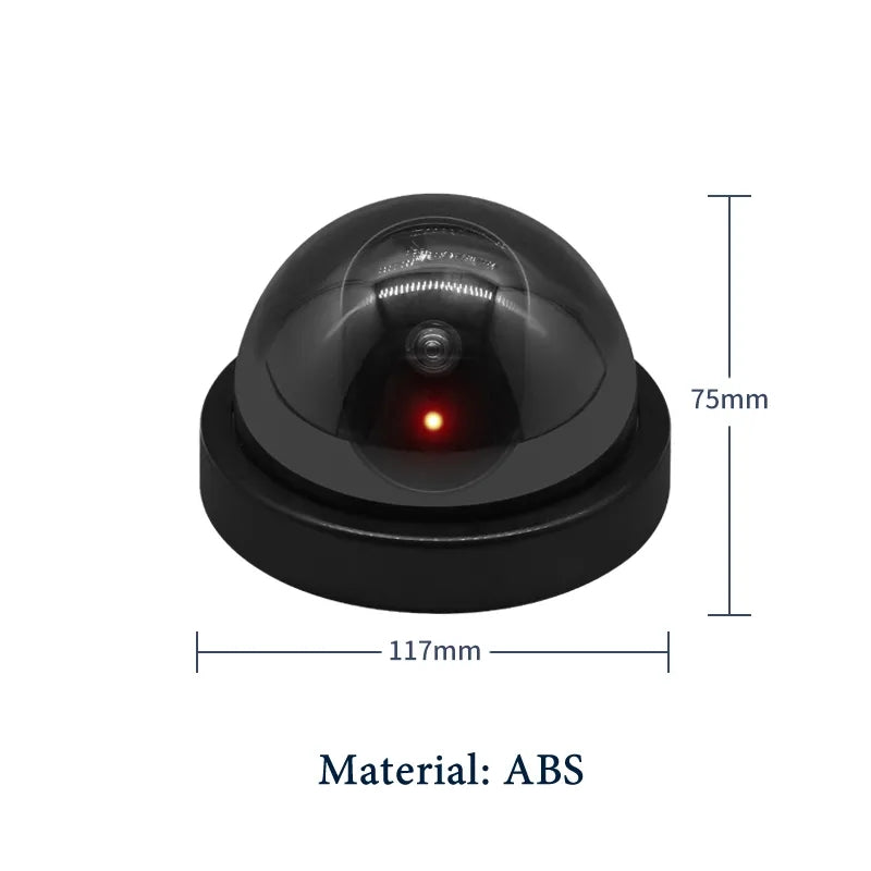 Creative Black Plastic Dome CCTV Dummy
Camera Flashing Led Fake Camera Power