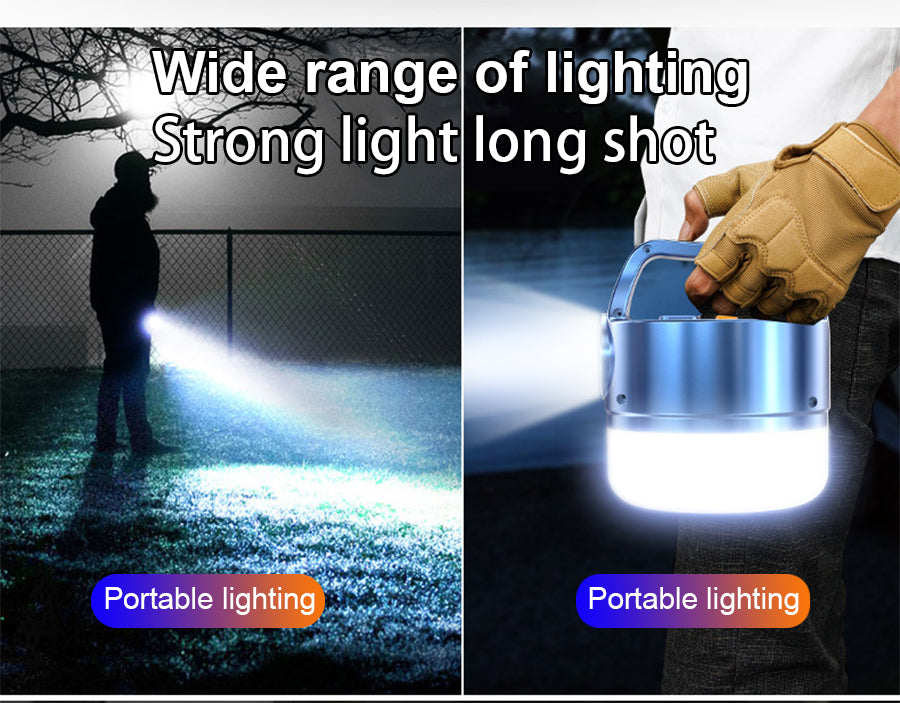 900 Watts Portable Solar Power Camping
Light USB Rechargeable Flashlight Tent
Lamp Camp Lanterns Emergency Lights for
Outdoor